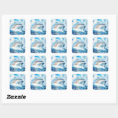 Een zomercruise vierkante sticker (Vel)
