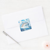 Een zomercruise vierkante sticker (Envelop)