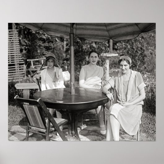 Een zomerdag, 1928. Oude foto Poster (Voorkant)