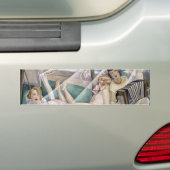 Een zomerdag (mooie vrouwen op de zon) bumpersticker (Op auto)