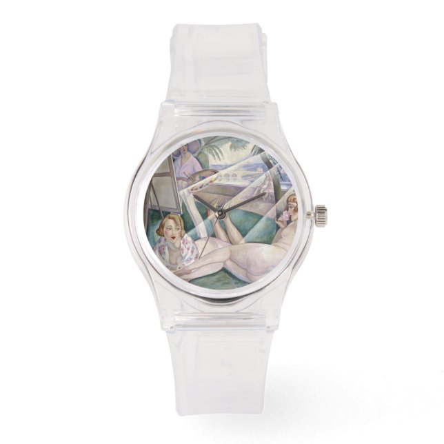 Een zomerdag (mooie vrouwen op de zon) horloge (Voorkant)