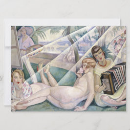 Een zomerdag (mooie vrouwen op de zon) kaart