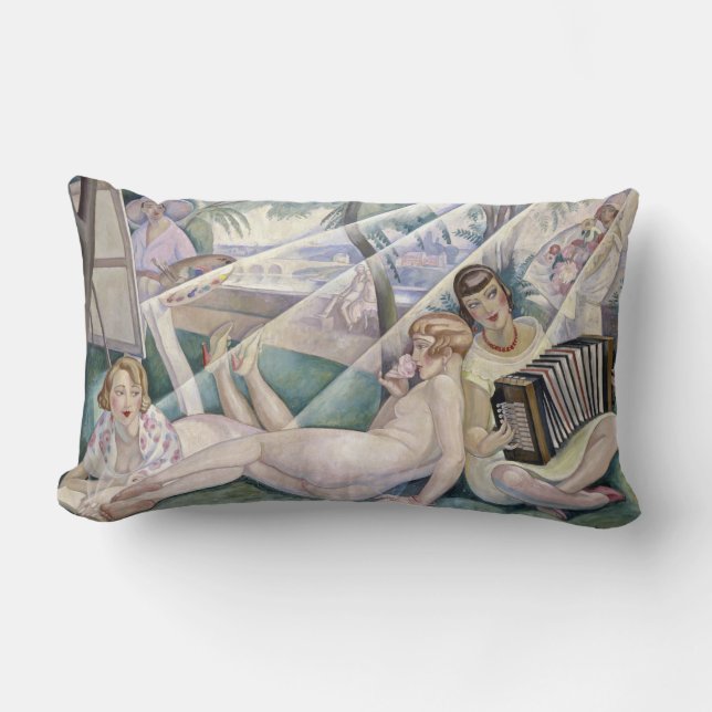 Een zomerdag (mooie vrouwen op de zon) kussen (Voorkant)