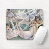 Een zomerdag (mooie vrouwen op de zon) muismat (Met muis)