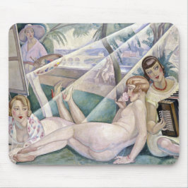 Een zomerdag (mooie vrouwen op de zon) muismat