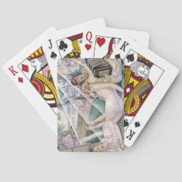 Een zomerdag (mooie vrouwen op de zon) pokerkaarten