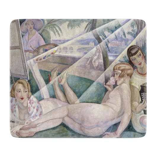 Een zomerdag (mooie vrouwen op de zon) snijplank (Voorkant)