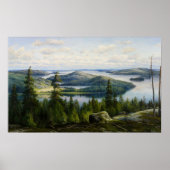 Een zomerdag op het meer van Paijanne, Waenerberg Poster (Voorkant)