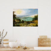 een zomerlandschap in de oogst - joos de Momper Poster (Keuken)