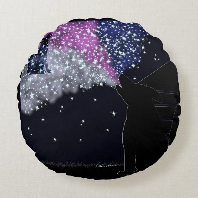 Een zomernacht met Sirius Rond Kussen (Voorkant)