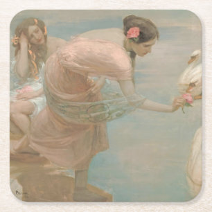 Een Zomerochtend door Rupert Bunny (1897) Kartonnen Onderzetters