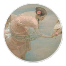 Een Zomerochtend door Rupert Bunny (1897) Keramische Knop