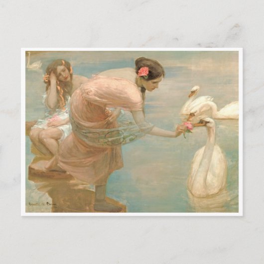 Een zomerochtend door Rupert Bunny Briefkaart (Voorkant)