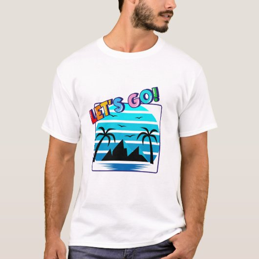 Een zomerse stranddag T-shirt (Voorkant)