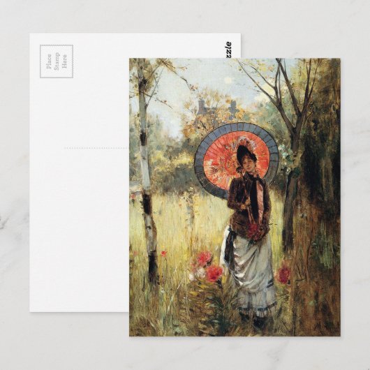 Een zomerslot, door  schilders, reproductie briefkaart (Voorkant / Achterkant)