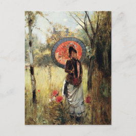 Een zomerslot, door  schilders, reproductie briefkaart