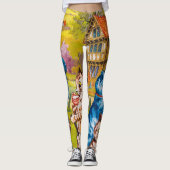 Een zomertheefeest door Louis Wain Leggings (Voorkant)