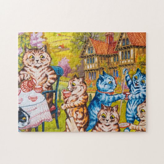 Een zomertheefeest door Louis Wain Legpuzzel (Horizontaal)