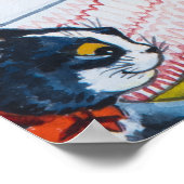 Een zomertheefeest door Louis Wain Poster (Hoek)