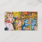 Een zomertheefeest door Louis Wain Visitekaartje (Voorkant)