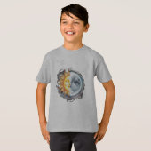 Een zon en maan samengesmolten t-shirt (Voorkant volledig)