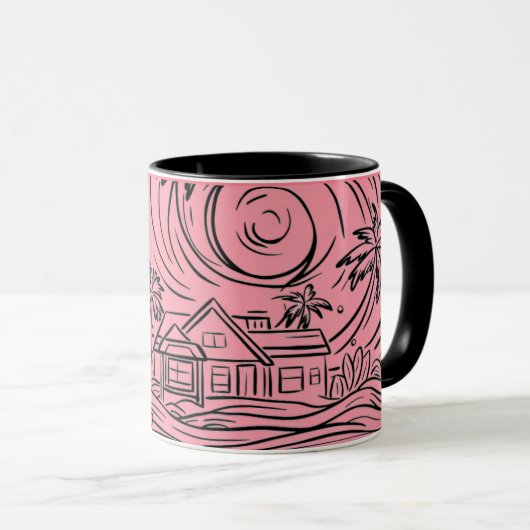 een zon voor de zee,mug mok (Voorkant rechts)