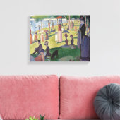 Een zondag in La Grande Jatte door Georges Seurat Canvas Afdruk (Insitu (Woonkamer))