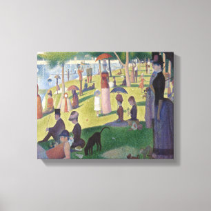 Een zondag in La Grande Jatte door Georges Seurat Canvas Afdruk