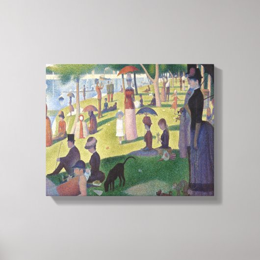 Een zondag in La Grande Jatte door Georges Seurat Canvas Afdruk (Voorkant)