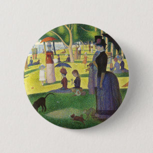 Een zondag in La Grande Jatte door Georges Seurat Ronde Button 5,7 Cm
