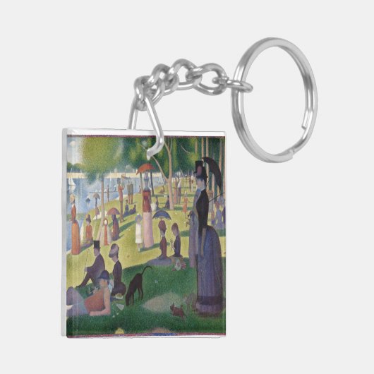 Een zondag in La Grande Jatte door Georges Seurat Sleutelhanger (Achterkant Links)