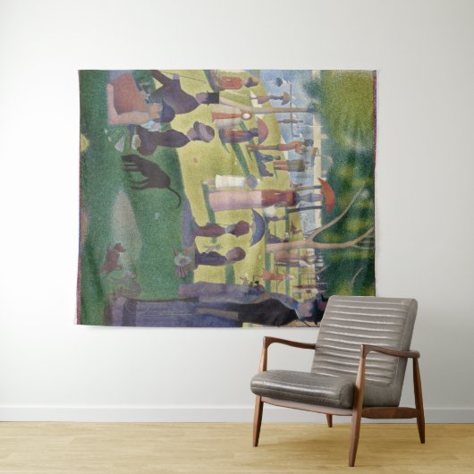 Een zondag in La Grande Jatte door Georges Seurat Wandkleed (In Situ (horizontaal))