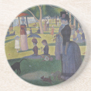 Een zondag op La Grande Jatte, Georges Seurat 1884 Zandsteen Onderzetter