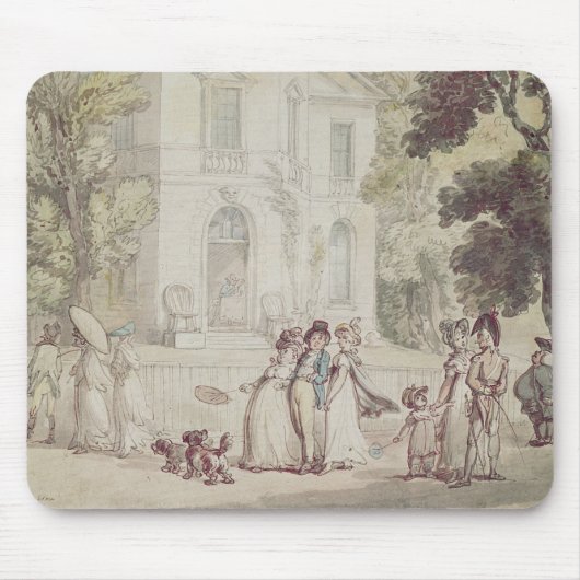 Een zondagmiddag-promenade muismat (Voorkant)