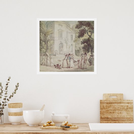 Een zondagmiddag-promenade poster (Keuken)