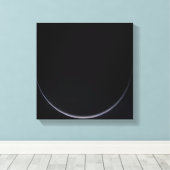 Een zonlicht-verlichte krescent van de aarde canvas afdruk (Insitu (Houten vloer))