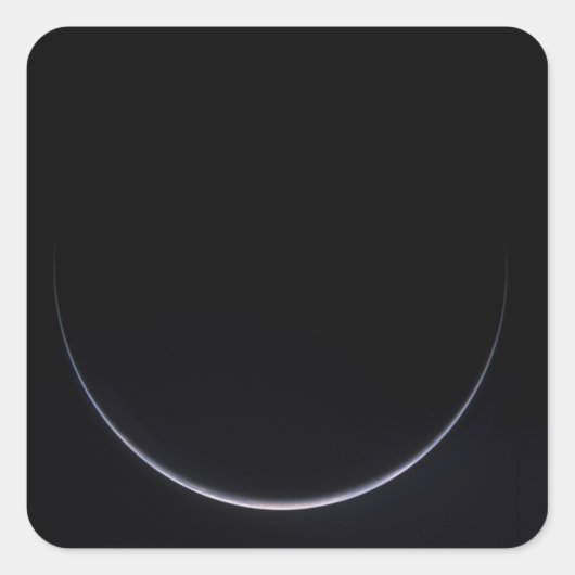 Een zonlicht-verlichte krescent van de aarde vierkante sticker (Voorkant)