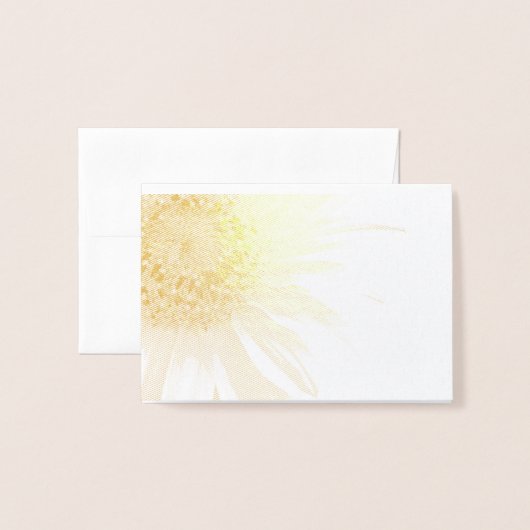 Een zonnebloem folie kaarten (Voorkant met envelop)