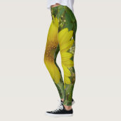 Een zonnebloem in de zomer in de tuin leggings (Links)