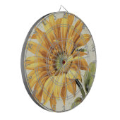 Een zonnebloem in volbloei dartbord (Voorkant Links)