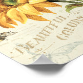 Een zonnebloem in volbloei poster (Hoek)