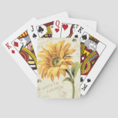 Een zonnebloem in volbloei speelkaarten (Achterkant)