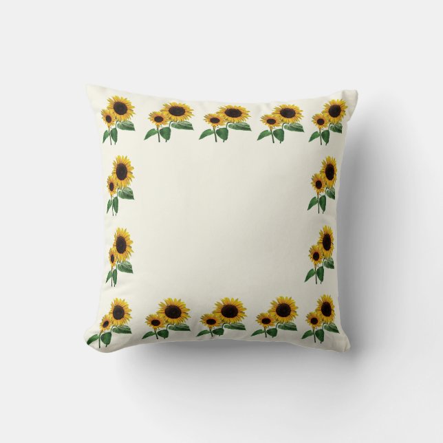 Een Zonnebloem Moeders Liefde Kussen (Voorkant)