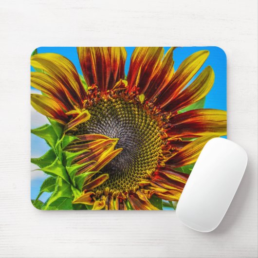 Een zonnebloem Mousepad Muismat (Met muis)