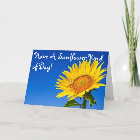 Een zonnebloem soort dag! kaart (Voorkant)