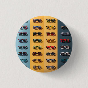 Een zonnebril badge, speld, knoop, coole badge ronde button 3,2 cm
