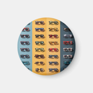 Een zonnebril magneet, coole badge magneet