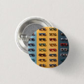 Een zonnebrilpatroonontwerp,  ronde button 3,2 cm (Voorkant /achterkant)