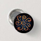 Een zonnepatroon ronde button 3,2 cm (Voorkant /achterkant)
