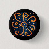 Een zonnepatroon ronde button 3,2 cm (Voorkant)
